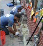 Replacing patio tiles after the job is done